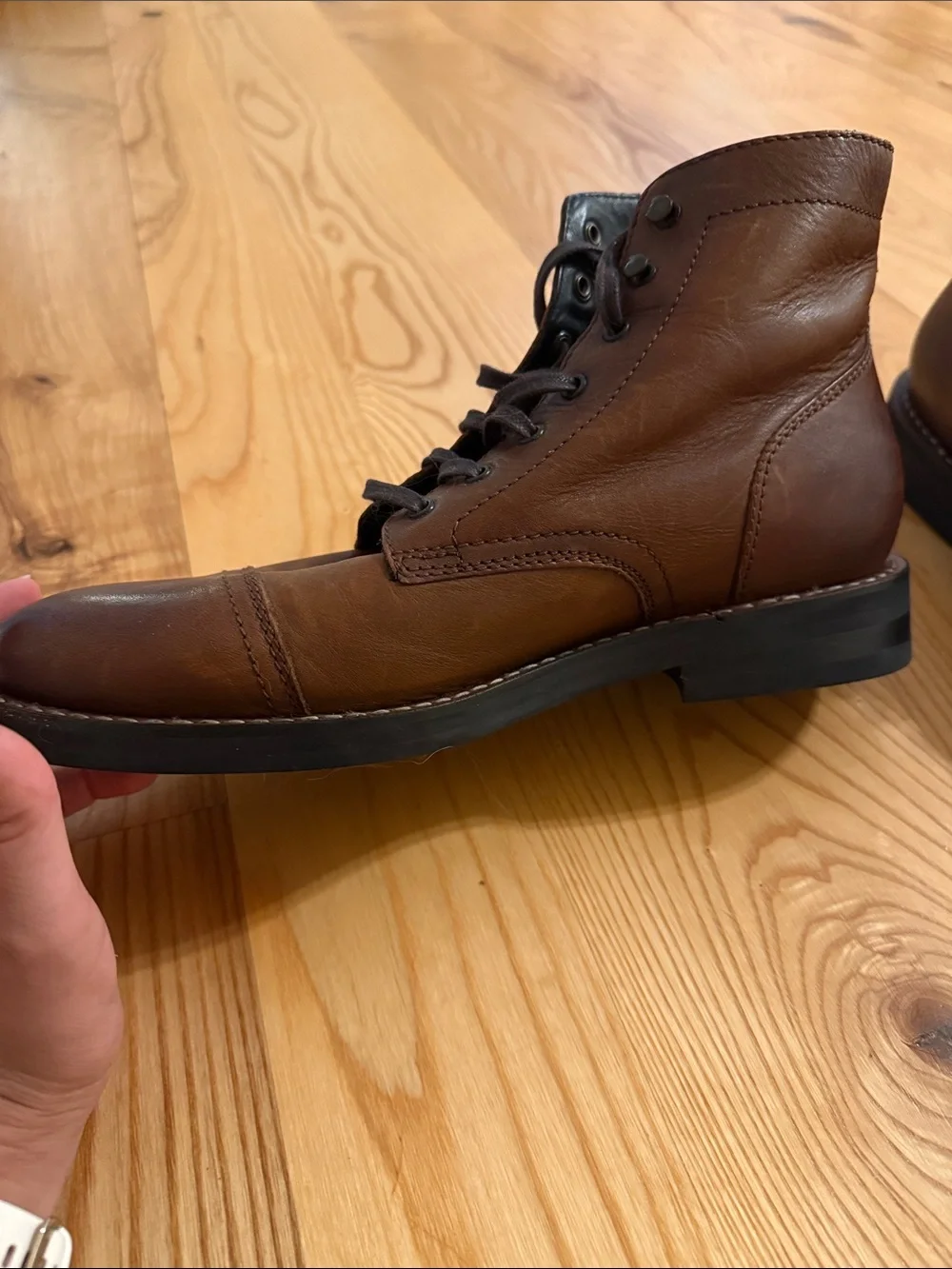 Thursday Boot Company Men's Brown Leather Chukka Boots with Black Lining